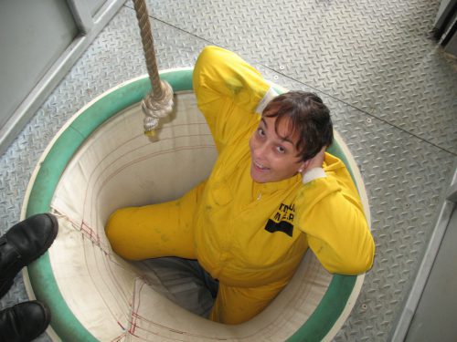 ça c'est moi avant le plongeon dans "la chaussette" !