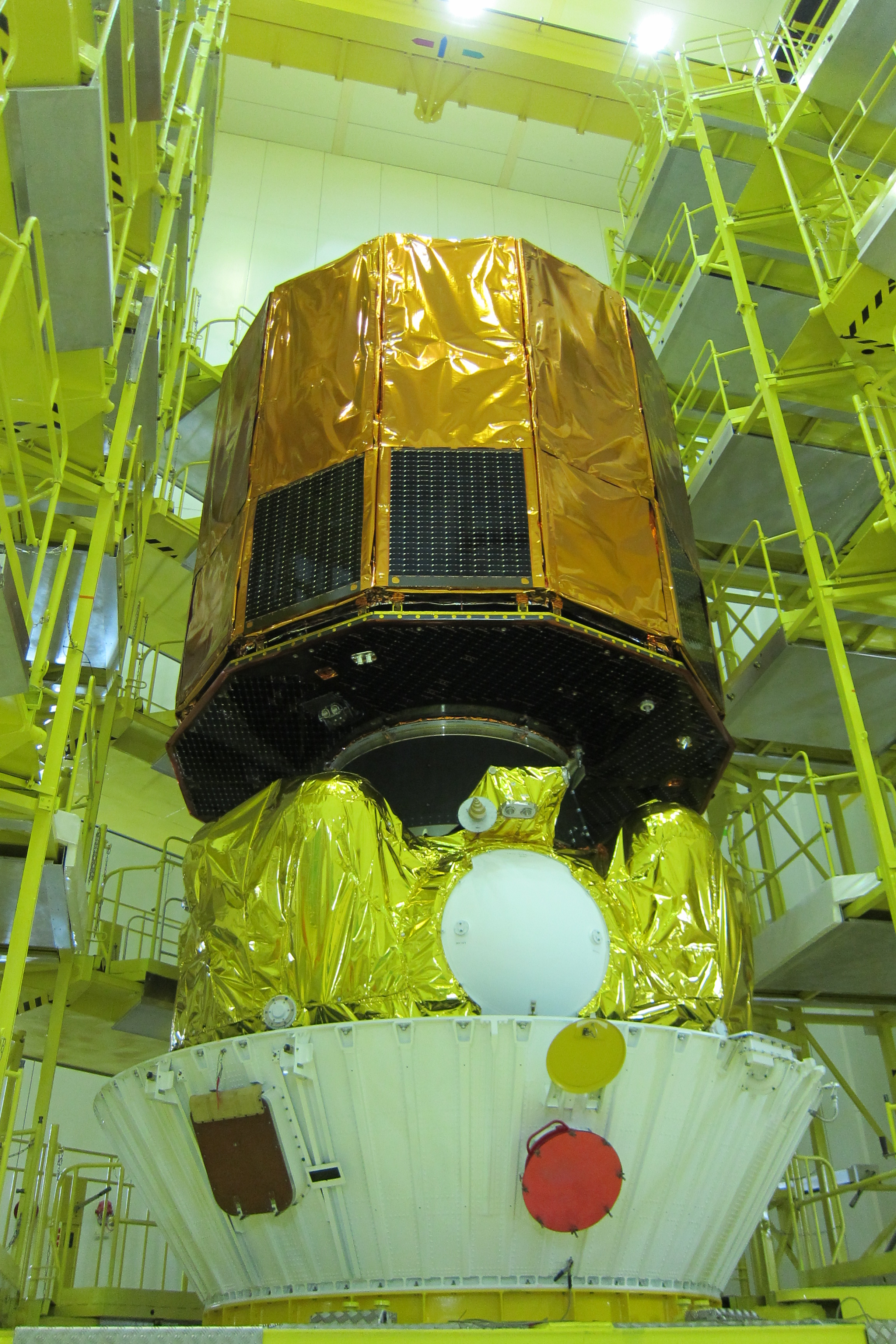 Gaia en configuration vol, juste avant coiffage