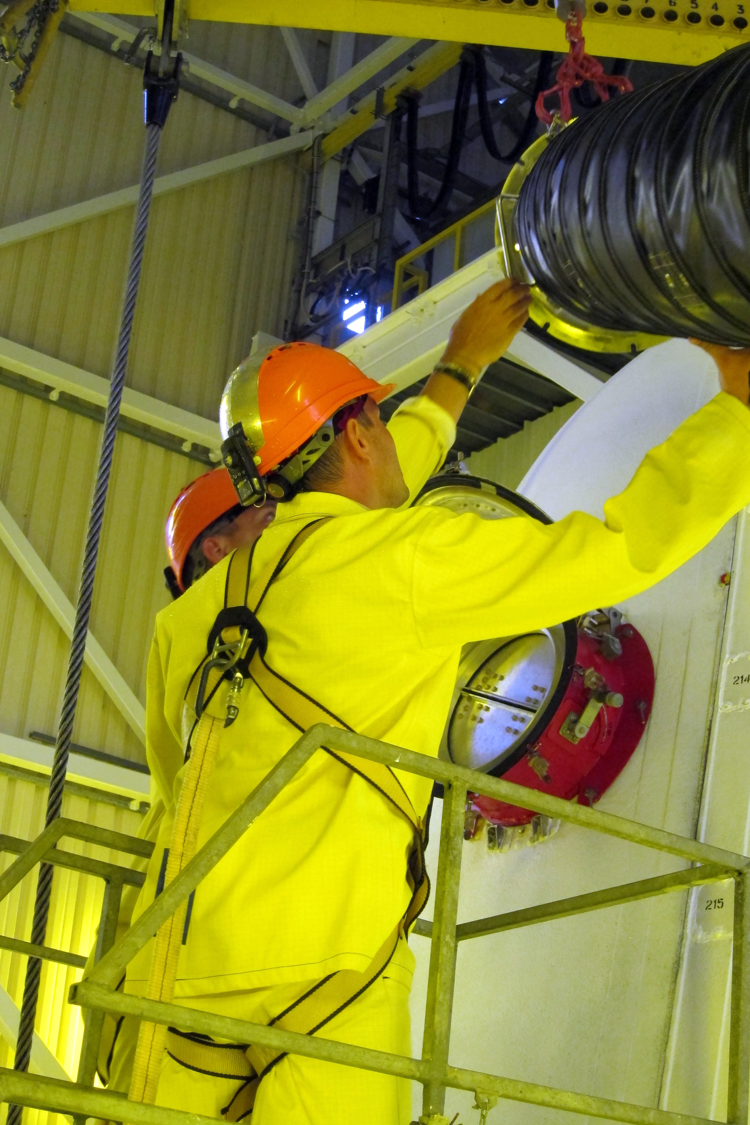 mise en place d'une des 2 ventilations supérieures