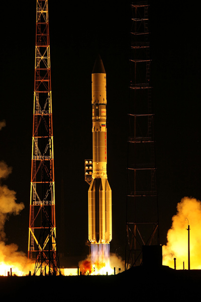 Lancement d'Inmarsat-5 F1 par Proton (source Khrunichev)