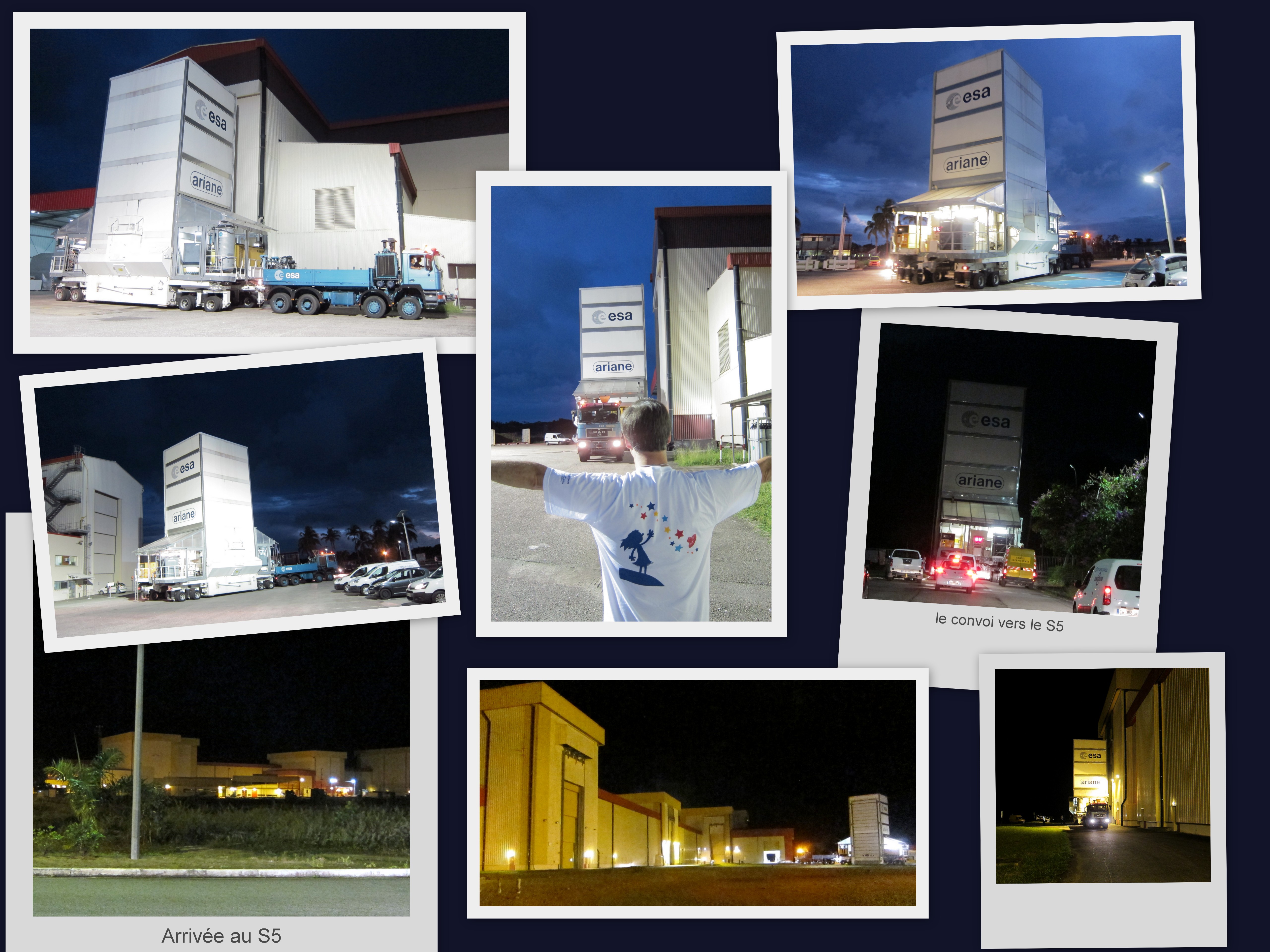 Le transport entre les 2 bâtiments en convoi