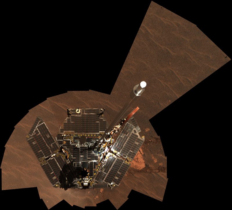 Auto portrait d'Opportunity en décembre 2004 (source NASA)