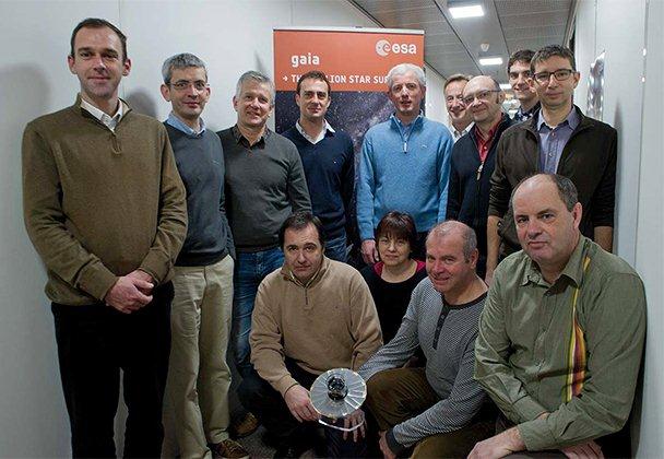 L'équipe de Toulouse lors des phases de recette en volde Gaia (source : AirbusDS)