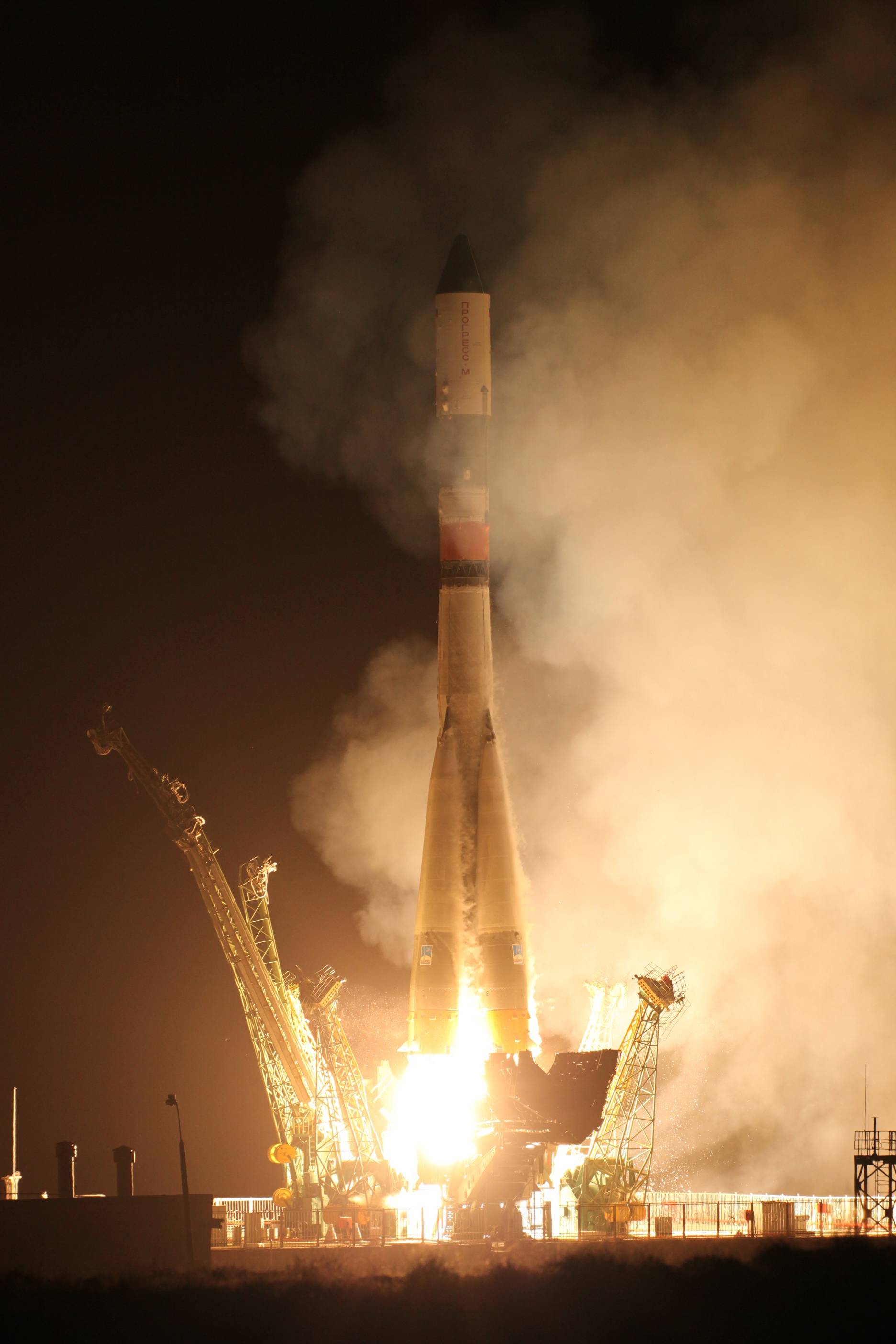 Décollage de la fusée Soyouz avec le cargo Progress M23-M à son  bord (source Roscosmos)
