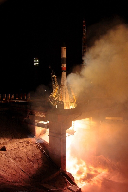 Décollage de la Soyouz emportant le cargo Progress M24-M le 23/07/14 (Photo: Roscosmos)