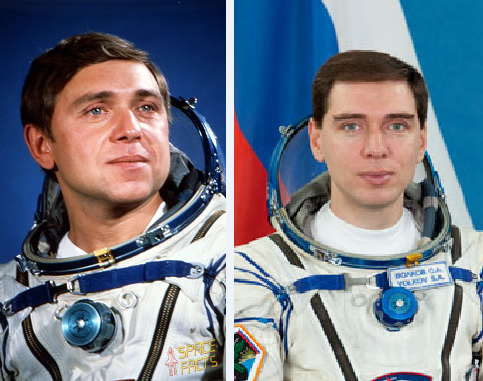 Aleksander et Sergei Volkov, cosmonautes de père en fils (credit Roscosmos)