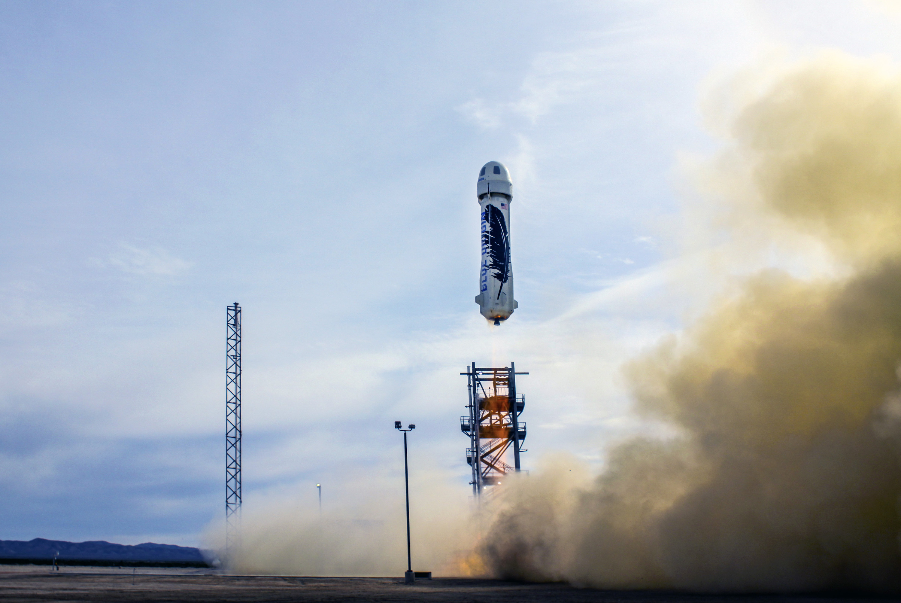 Décollage de la fusée New Shepard de Blue Origin le 23/11/15 (credits Blue Origin)