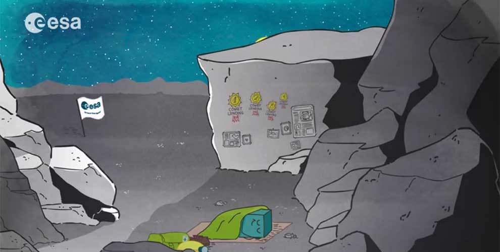 Philae endormi (credits ESA)