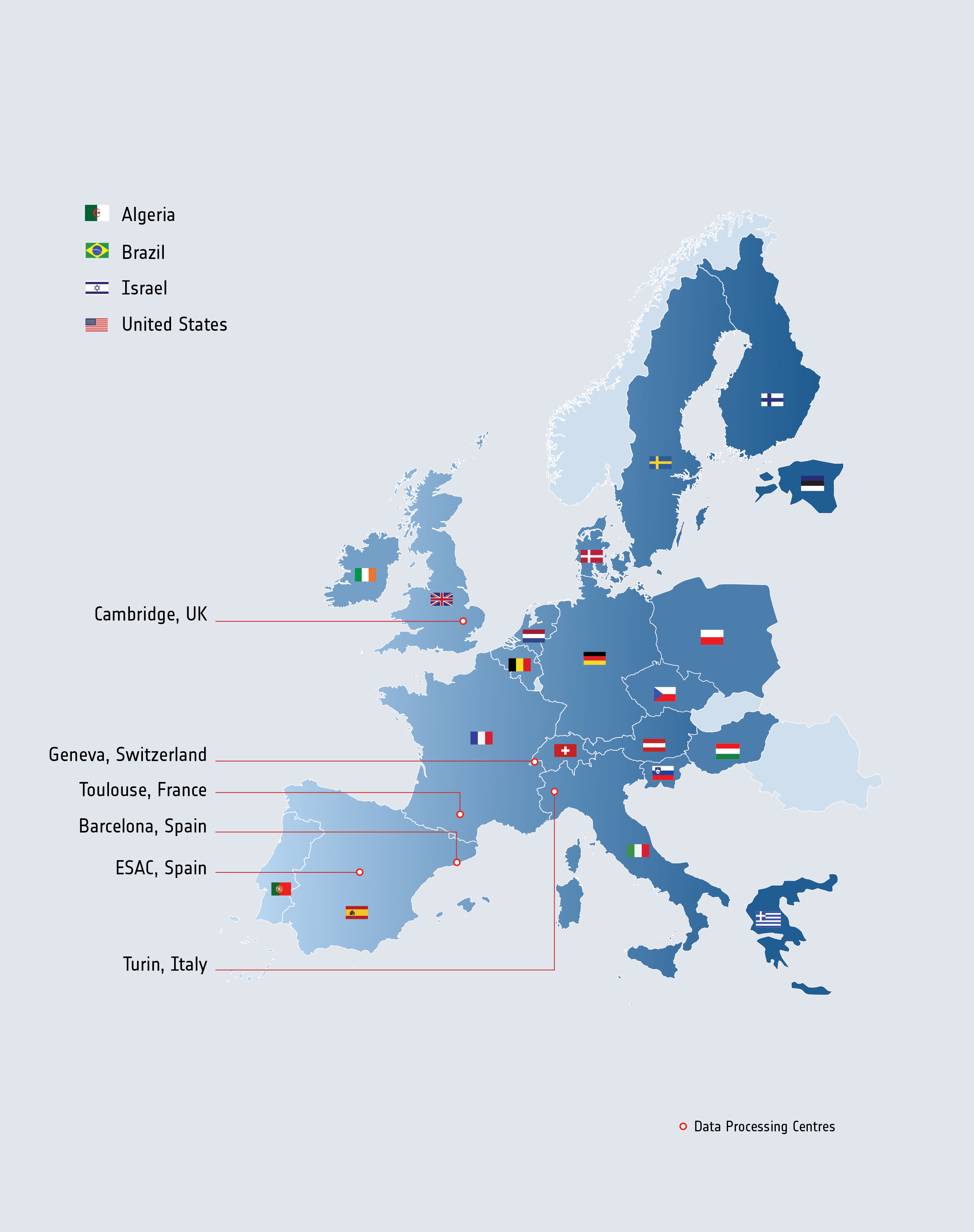 Le DPAC : Consortium de traitement et d’analyse des données de Gaia (credit ESA)