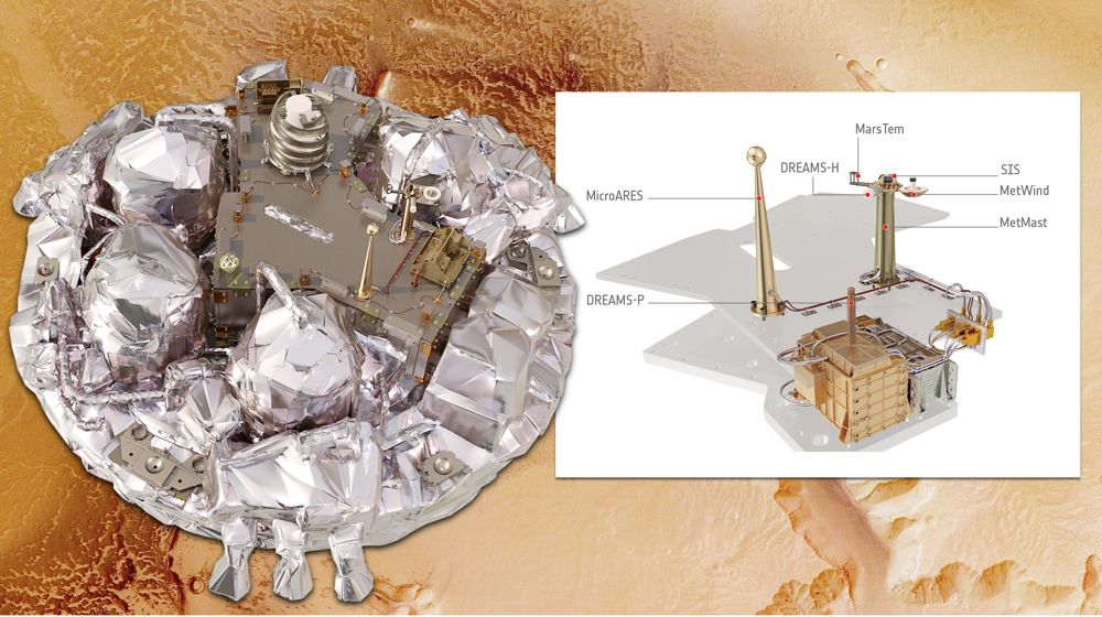 Schiaparelli de la mission ExoMars (Credit: Echus Chasma, MEX/HRSC)