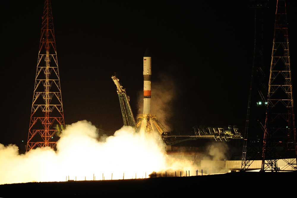 Lancement Soyouz / Progress MS-02 à destination de l'ISS le 31/03/2016 (credit RSC Energia)