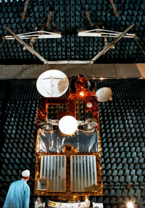 Le satellite ERS-1 en tests chez Airbus Defence and Space (nouveau nom du cosntructeur) (credit Airbus DS)
