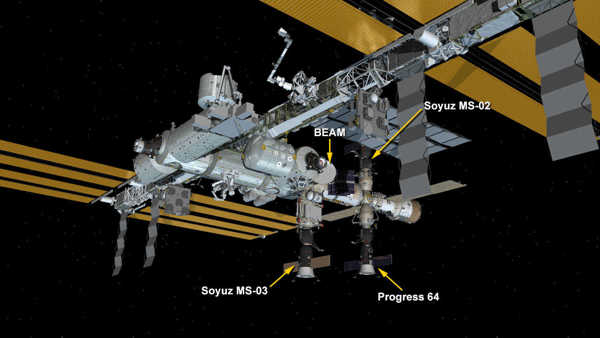 La configuration de l'ISS après le départ du cargo Cygnus 0A-5 le 21/11/2016 (credit NASA)